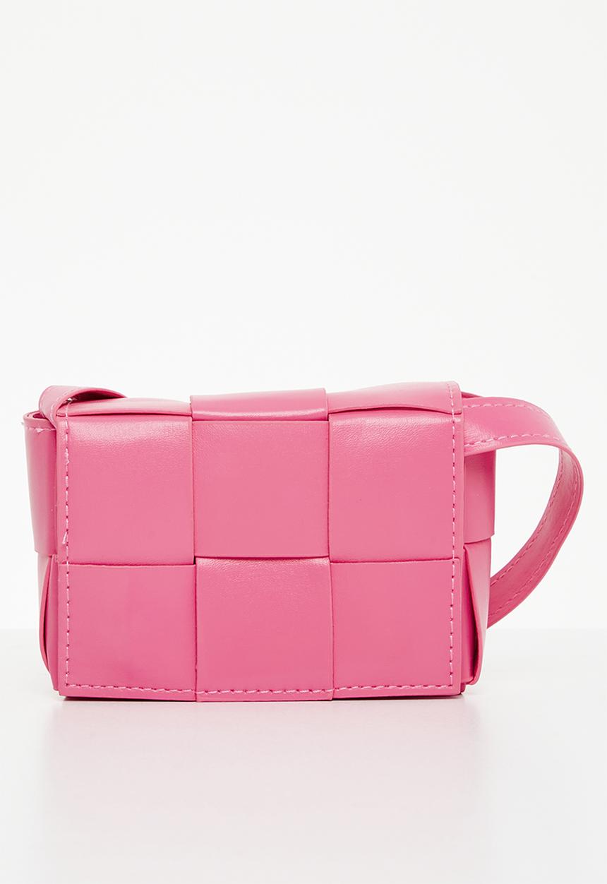 Pop Candy - Cross body weave handbag - pink