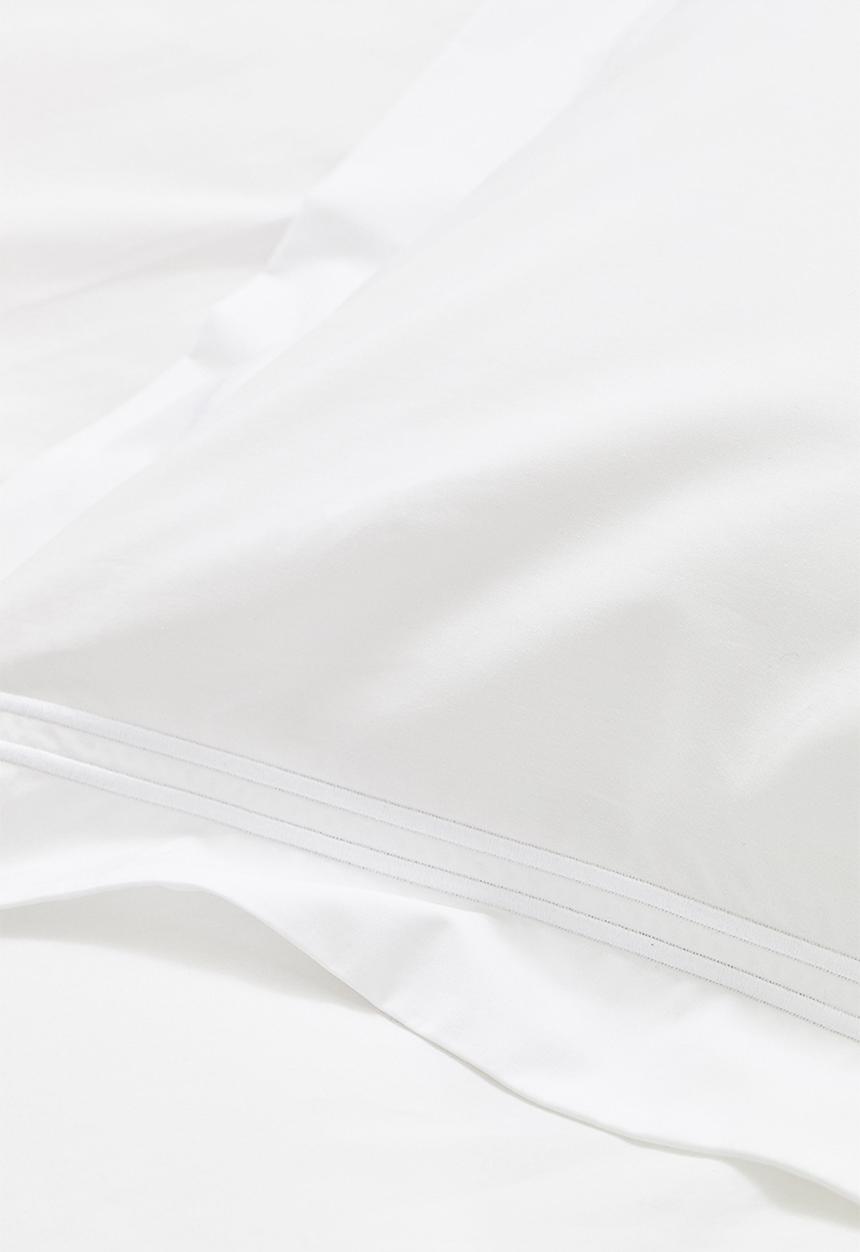 H&M - Cotton percale double/king duvet cover set - white