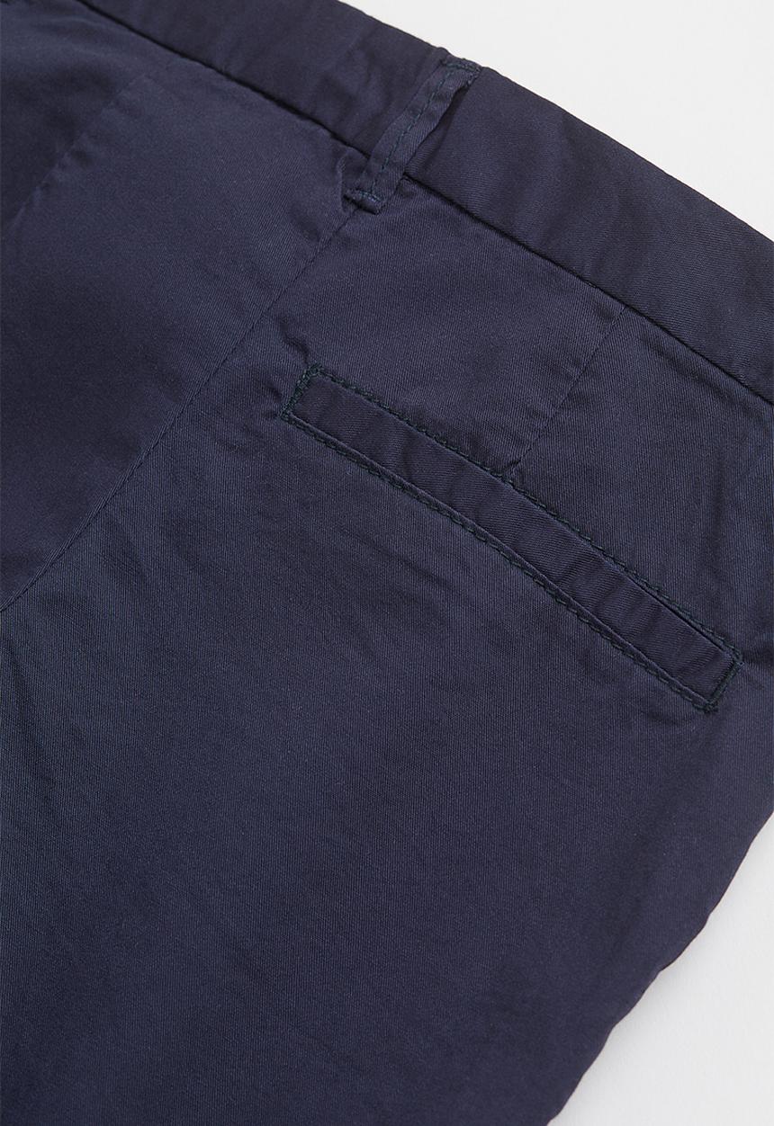H&M - Cotton chino shorts - navy blue 