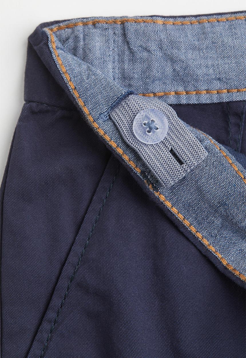 H&M - Cotton chino shorts - navy blue 