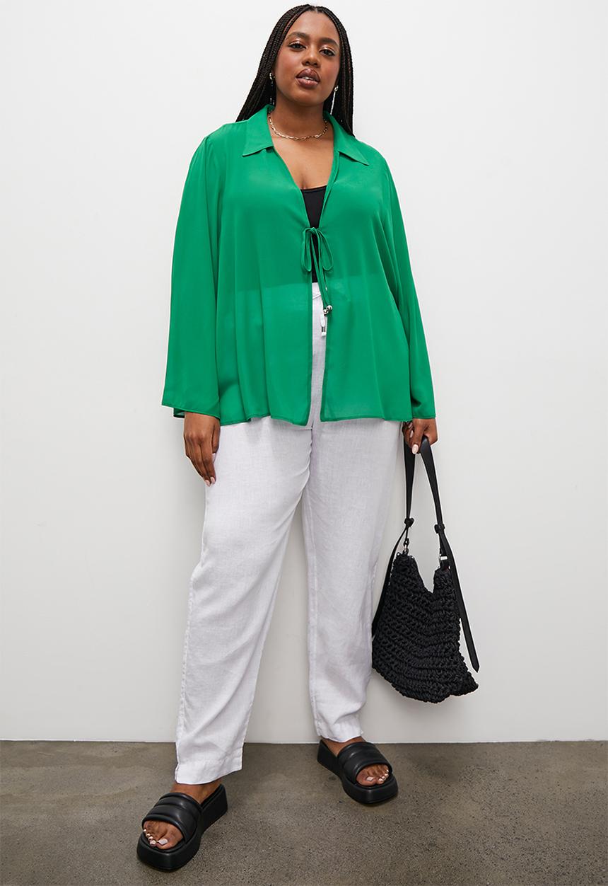 Superbalist - Tie detail cover up - green