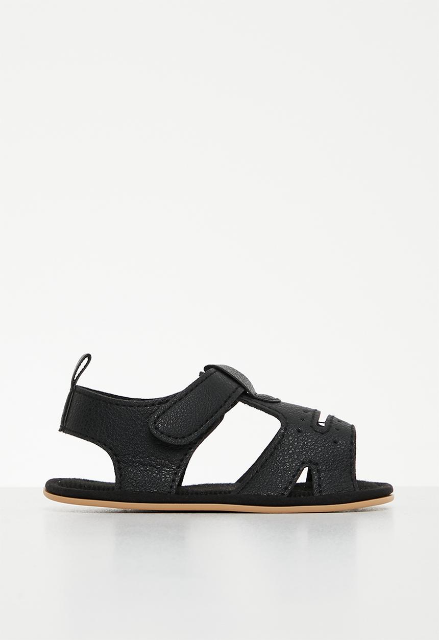 Pop Candy - Open toe velcro closure sandals - black