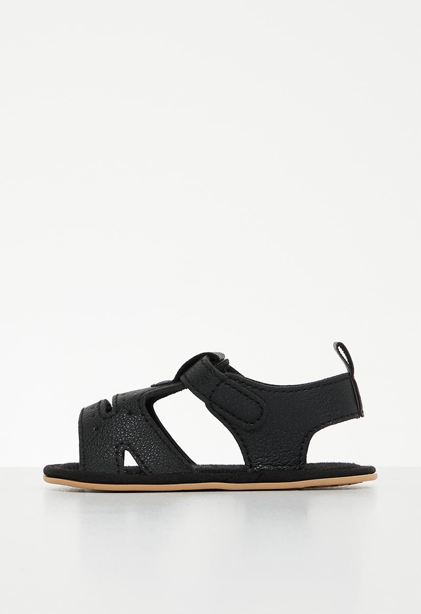 Pop Candy - Open toe velcro closure sandals - black