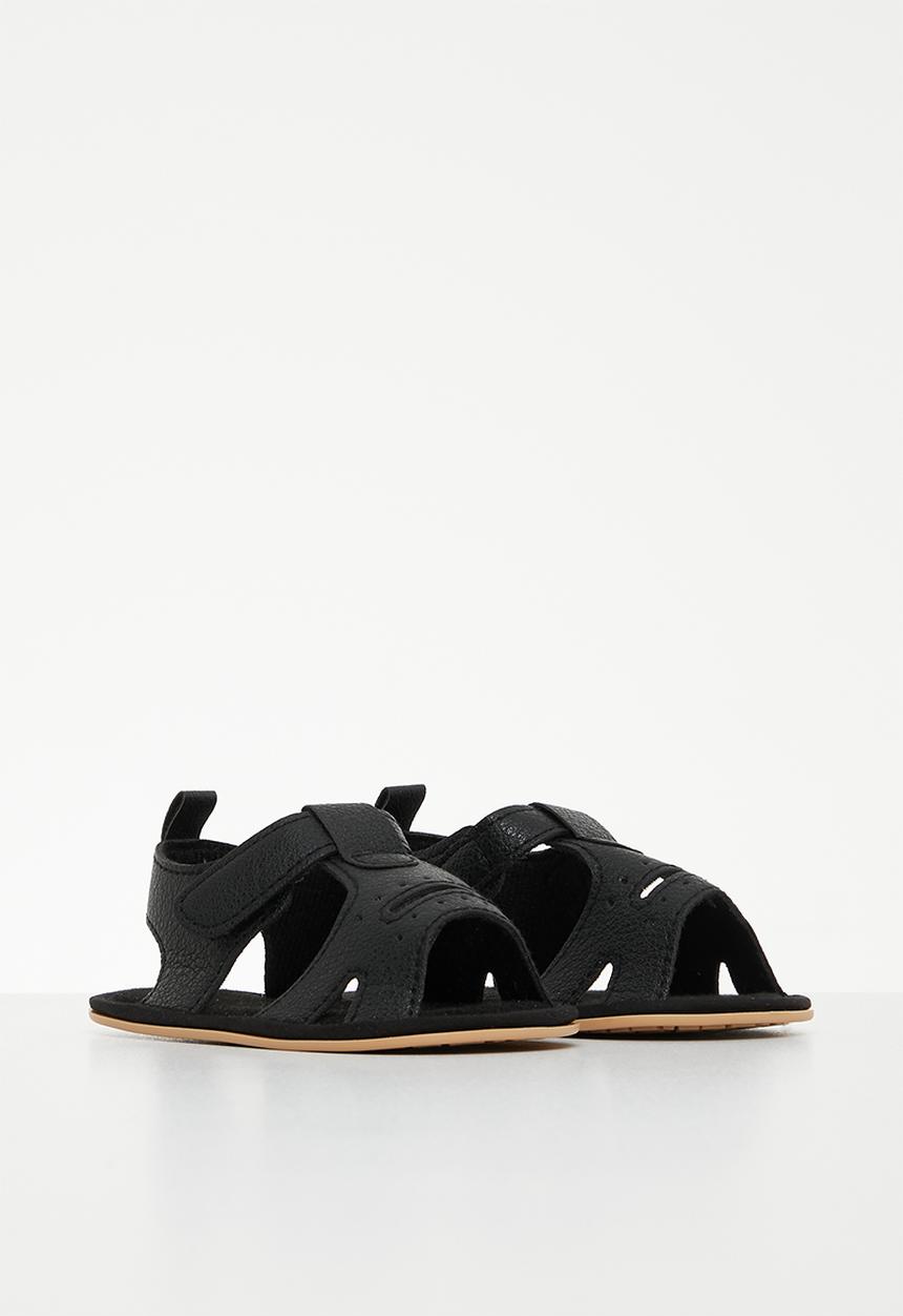 Pop Candy - Open toe velcro closure sandals - black