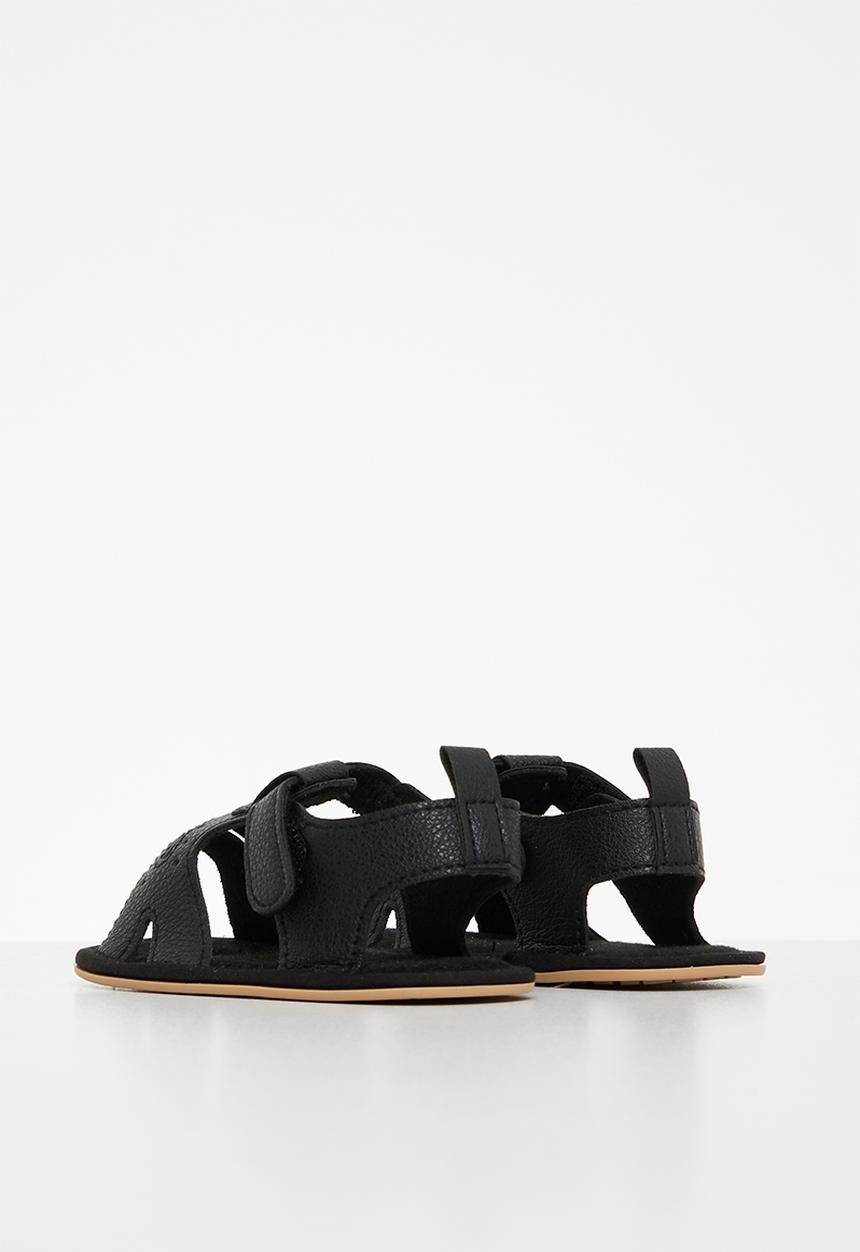 Pop Candy - Open toe velcro closure sandals - black