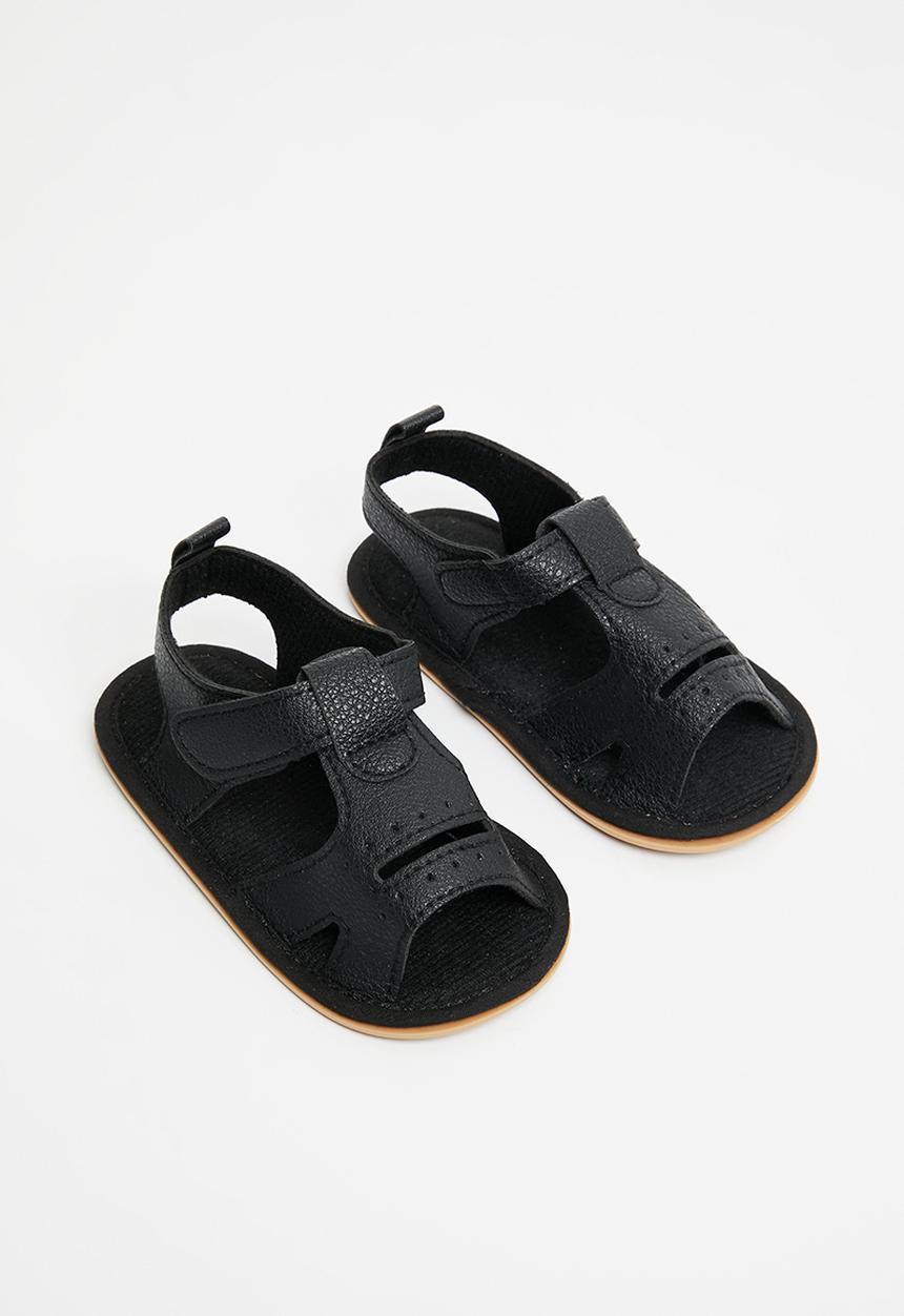 Pop Candy - Open toe velcro closure sandals - black