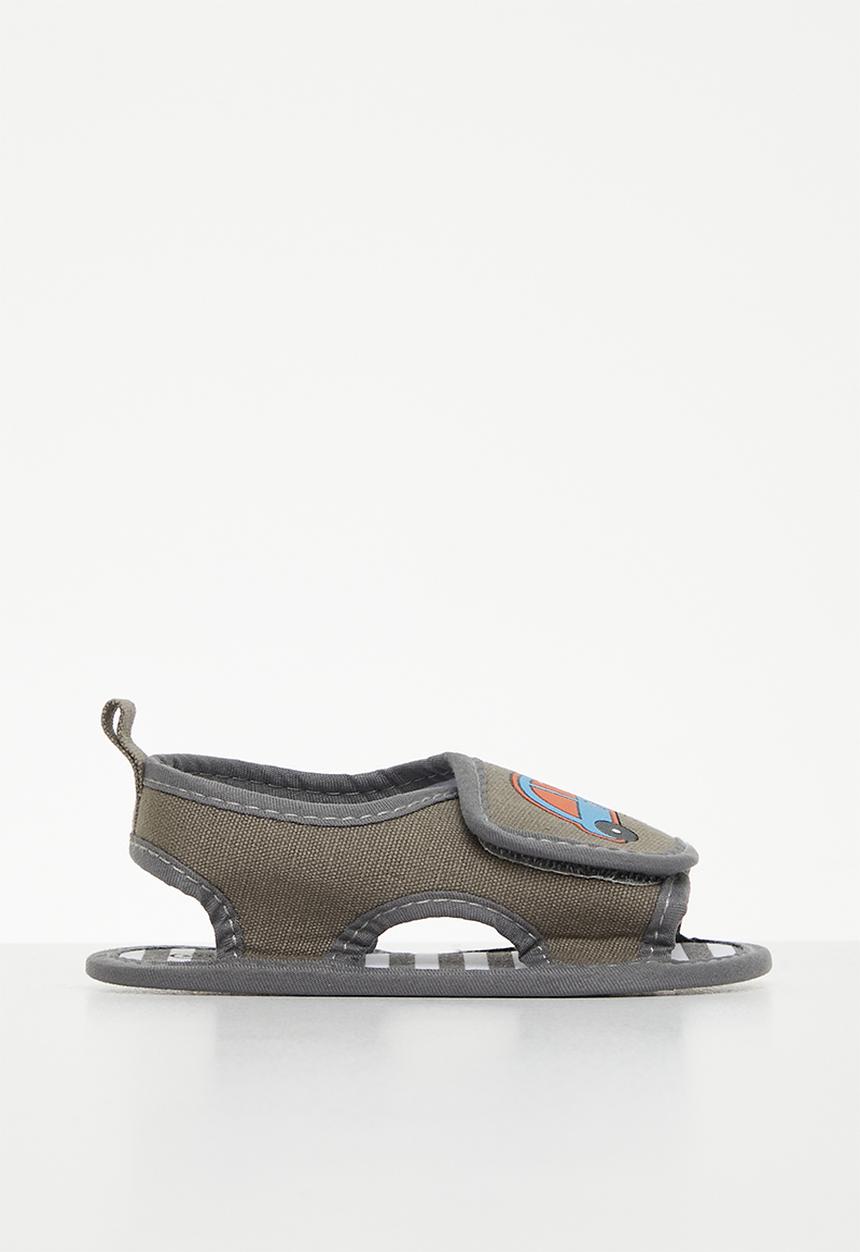 Pop Candy - Sling back velcro closure sandal - grey