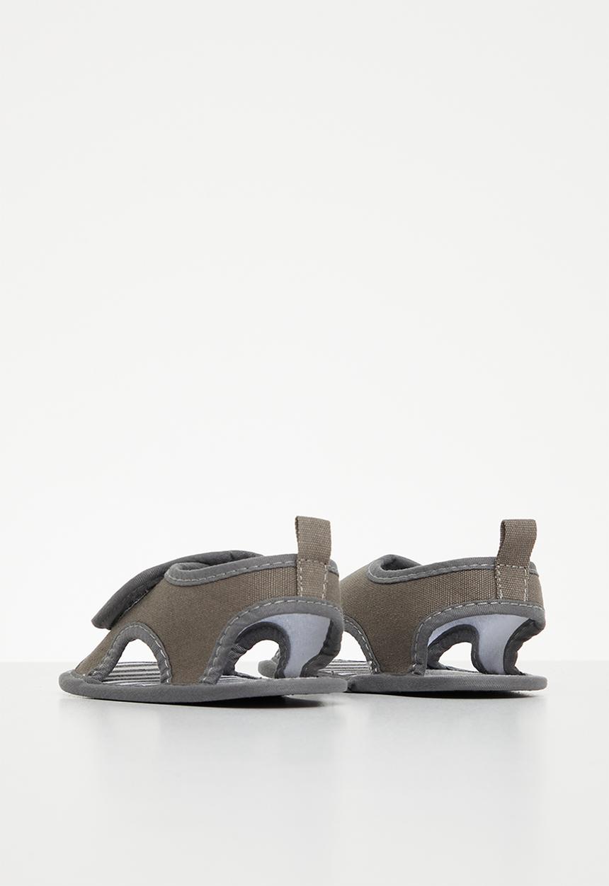Pop Candy - Sling back velcro closure sandal - grey