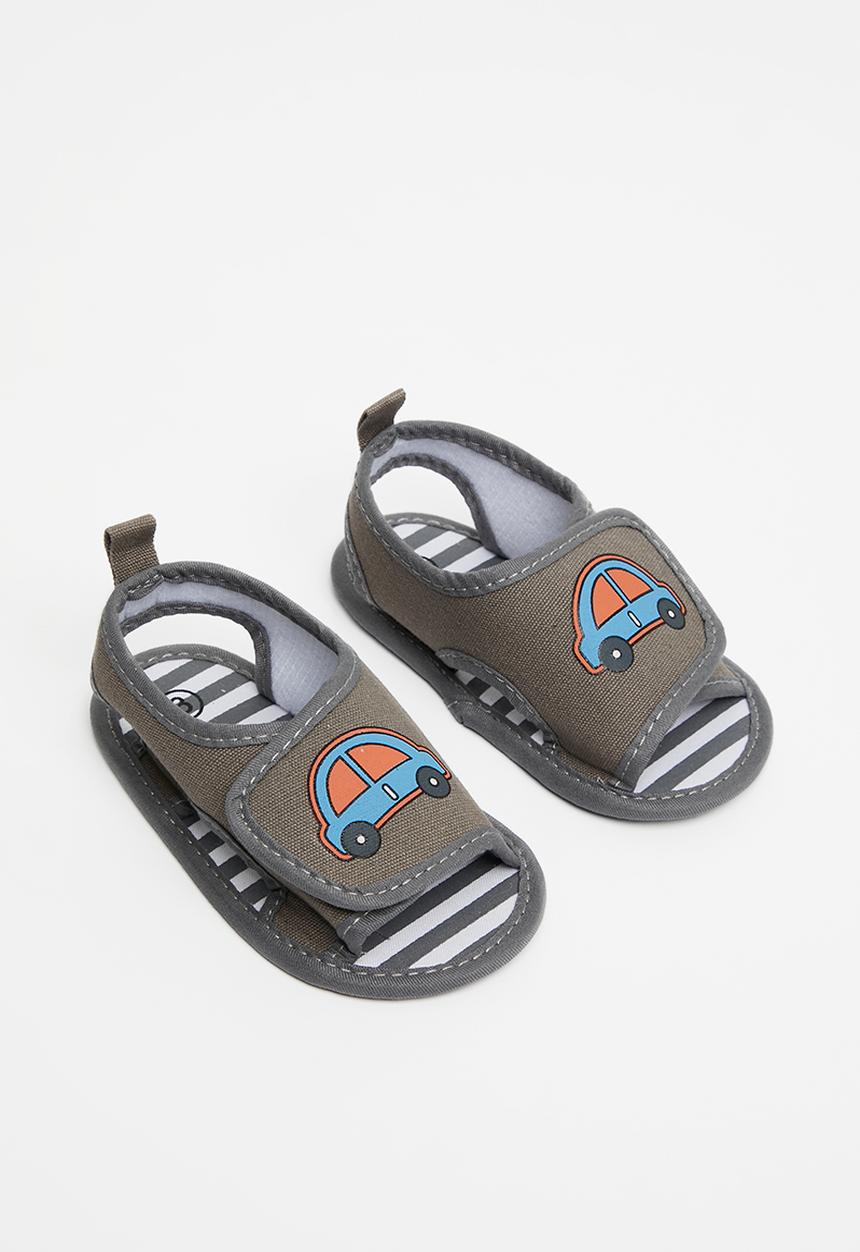 Pop Candy - Sling back velcro closure sandal - grey