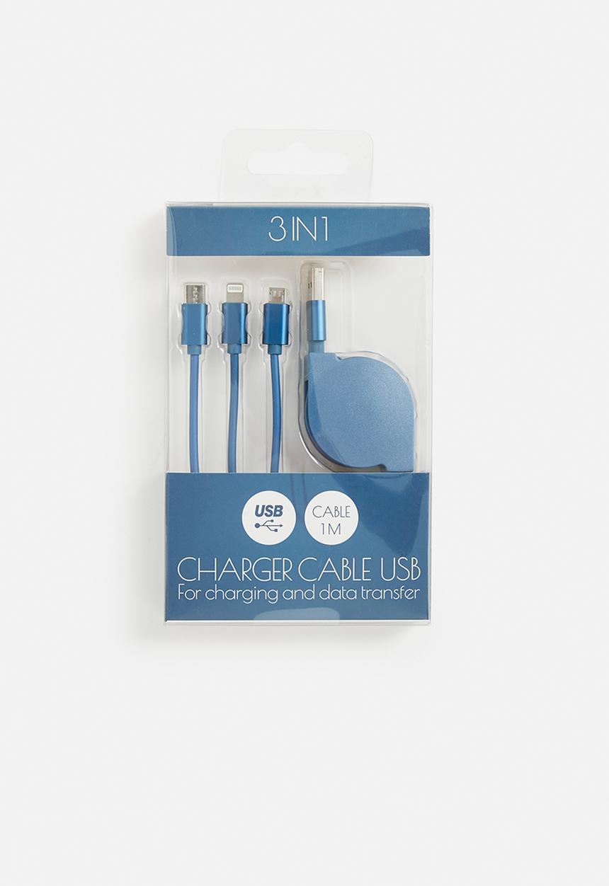 H&S - Usb charging cable 3in1 - blue