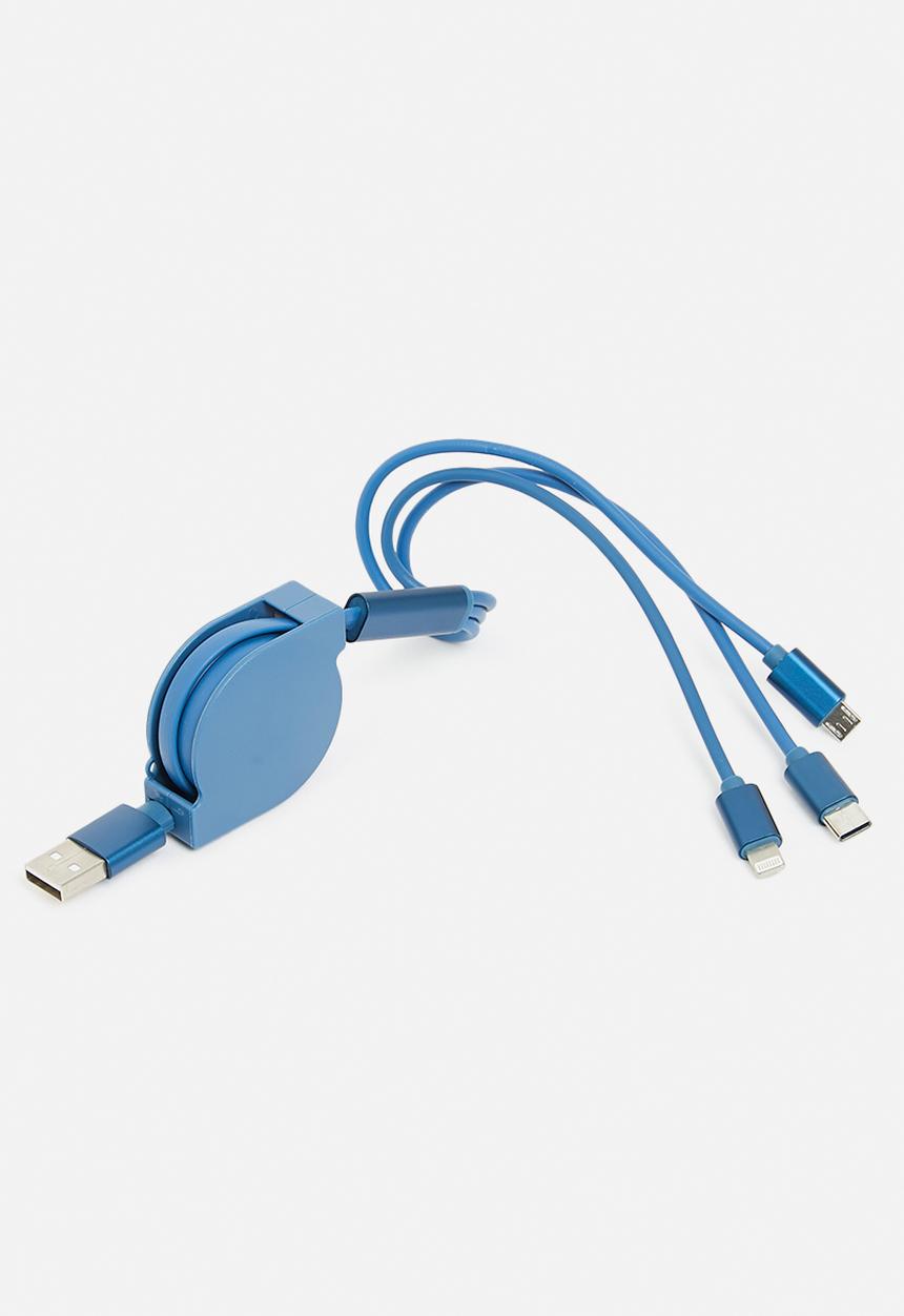 H&S - Usb charging cable 3in1 - blue