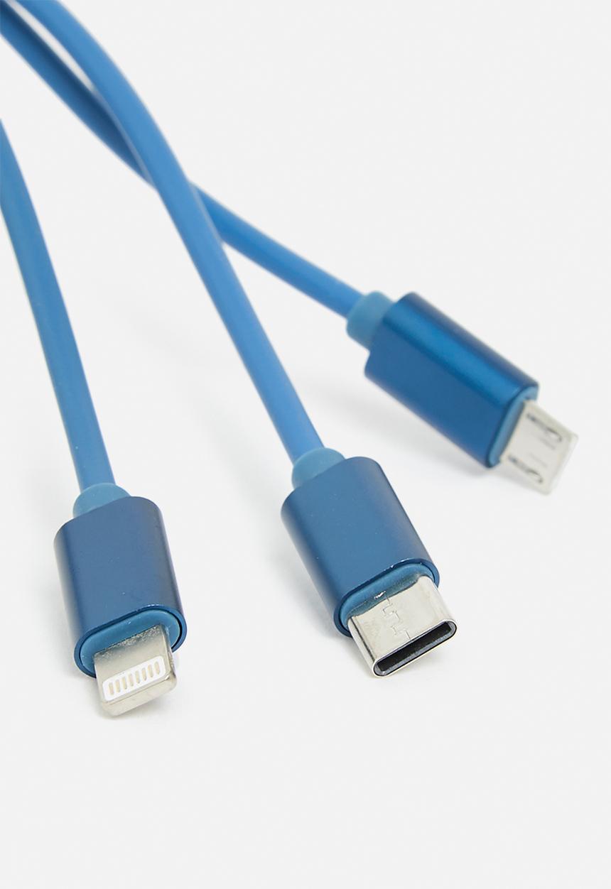 H&S - Usb charging cable 3in1 - blue