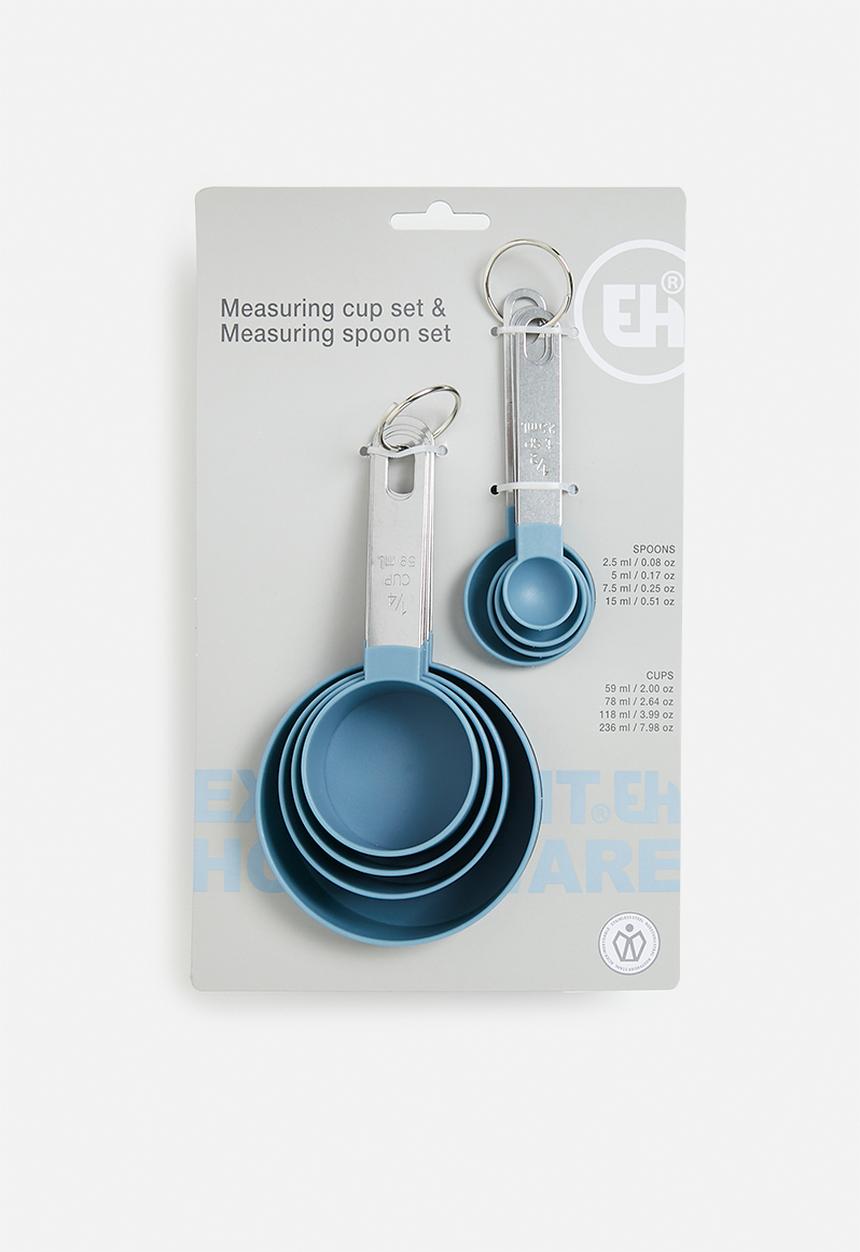 Excellent Houseware - Measuring cups & spoons set- blue