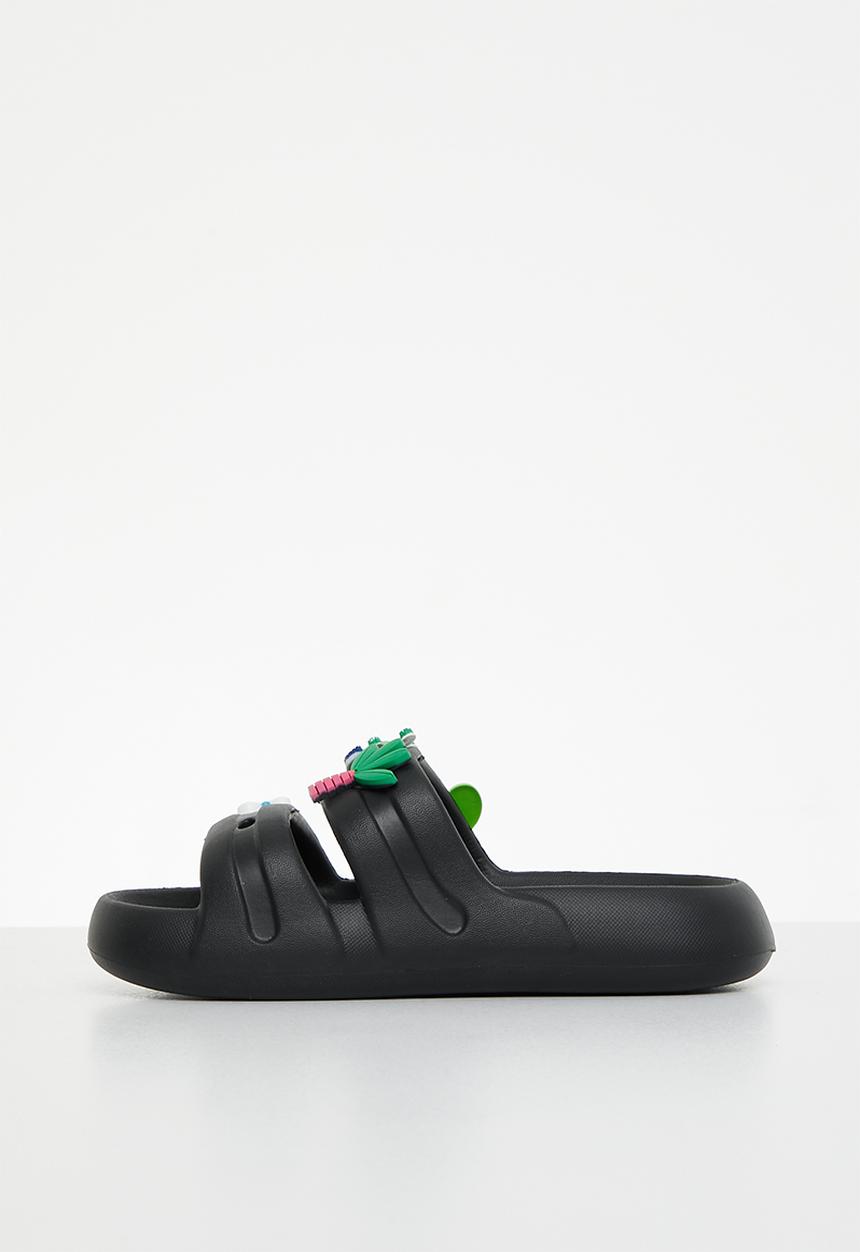 Pop Candy - Double strap slides - black