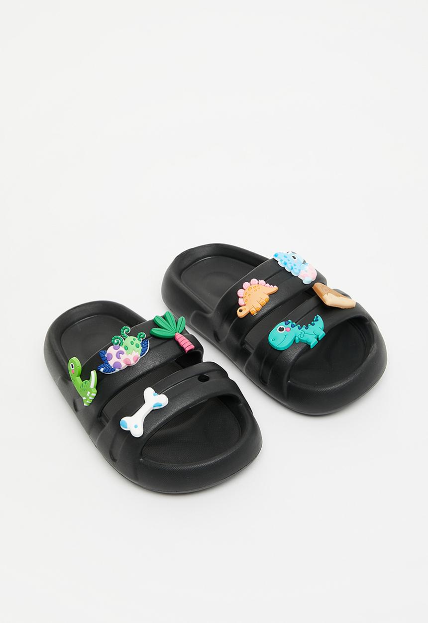 Pop Candy - Double strap slides - black