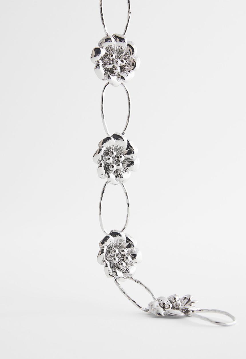 MANGO - Necklace geranio - silver