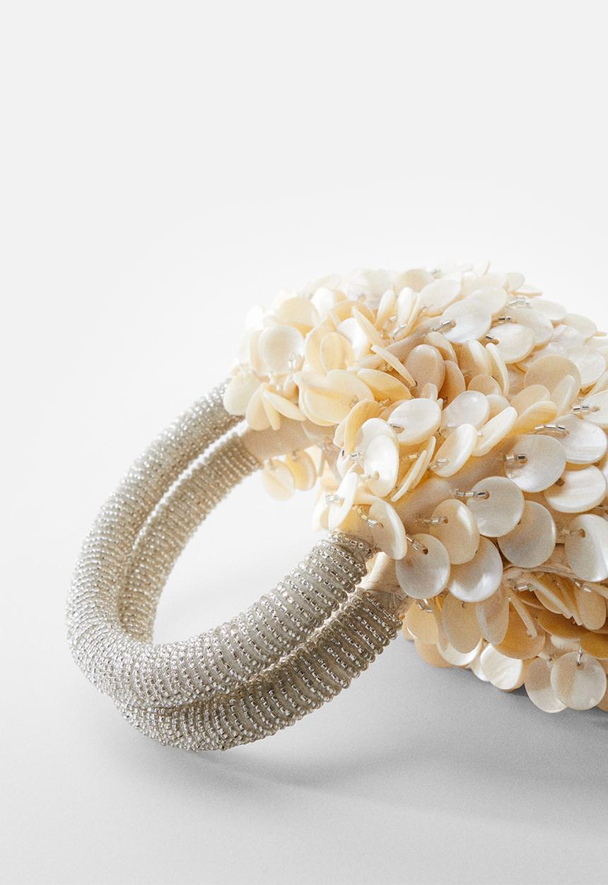 MANGO - Bag nacar - ivory white