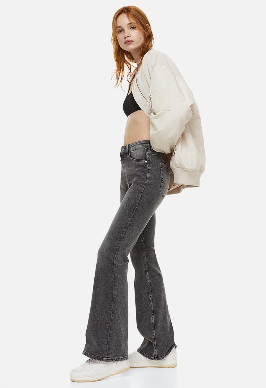 H&M - Flared high jeans - grey