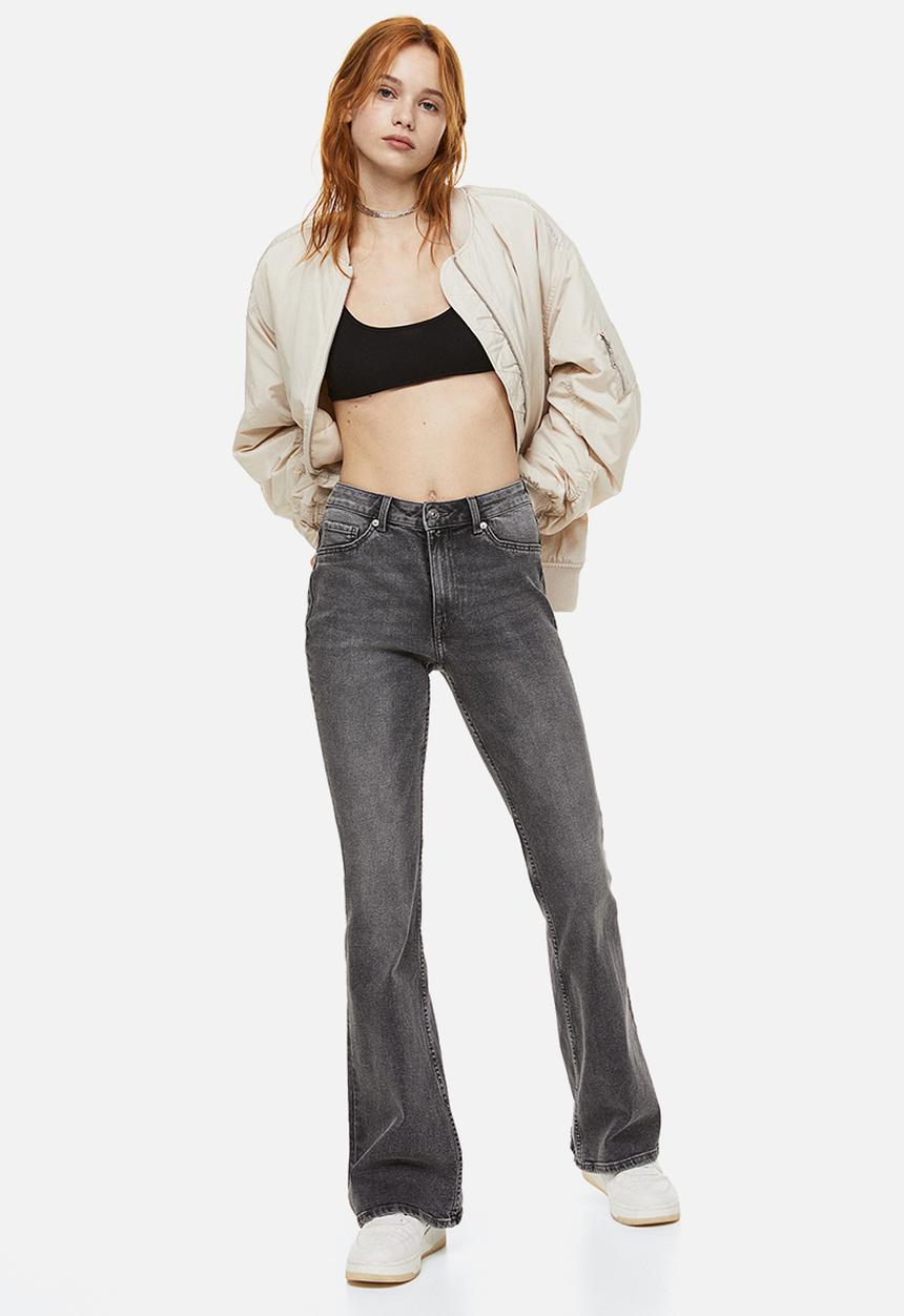 H&M - Flared high jeans - grey