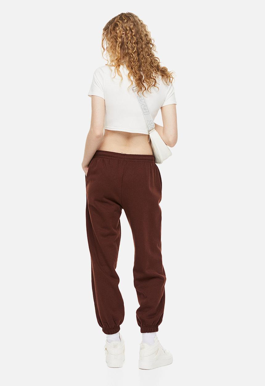 H&M - Oversized joggers - dark brown 
