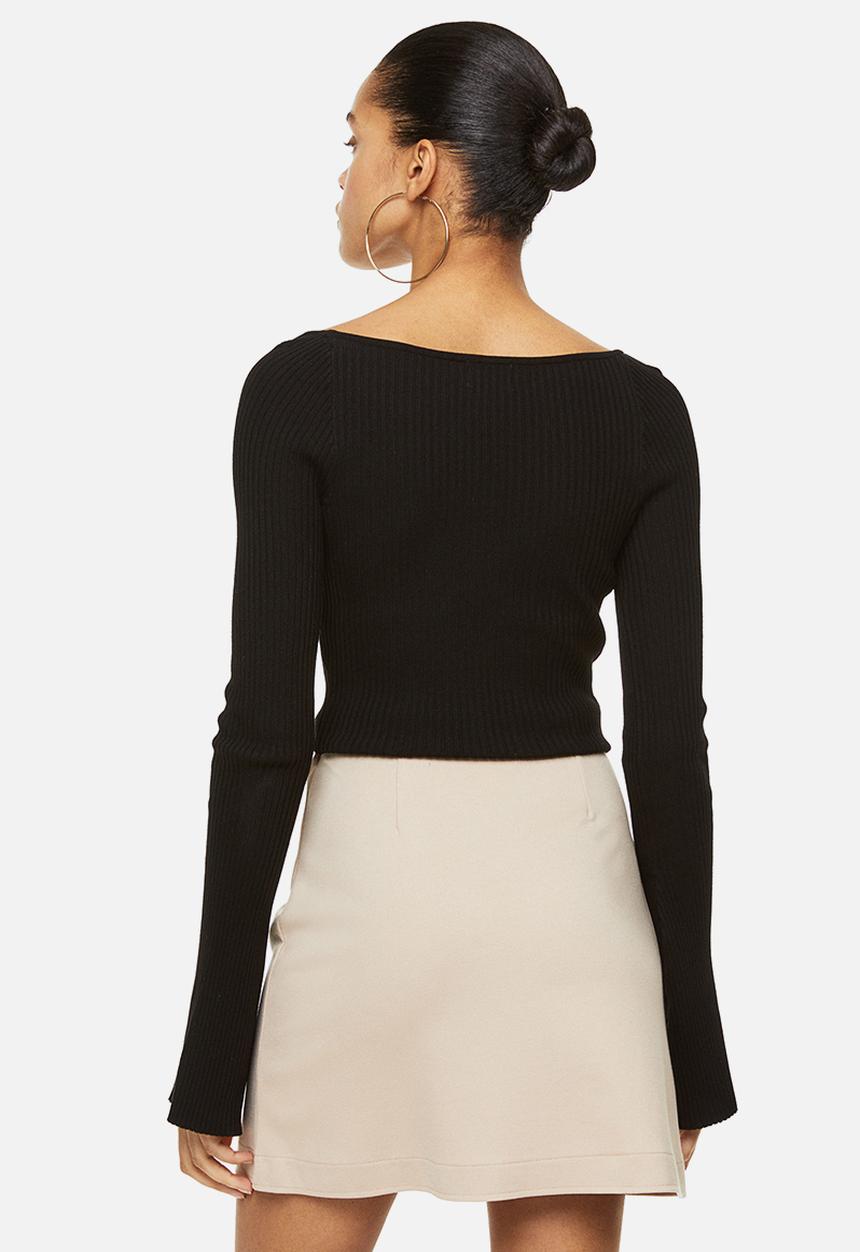 H&M - Short wrapover skirt - beige