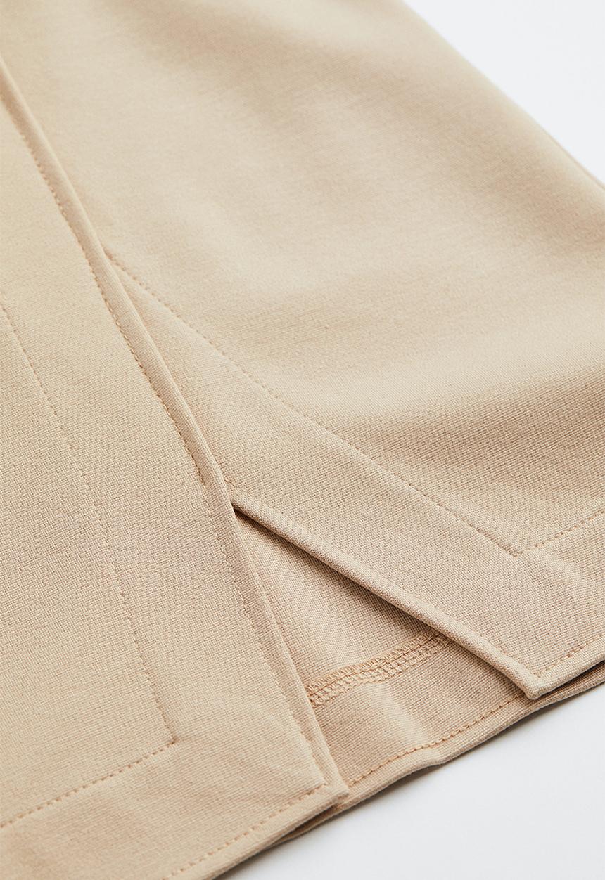 H&M - Short wrapover skirt - beige