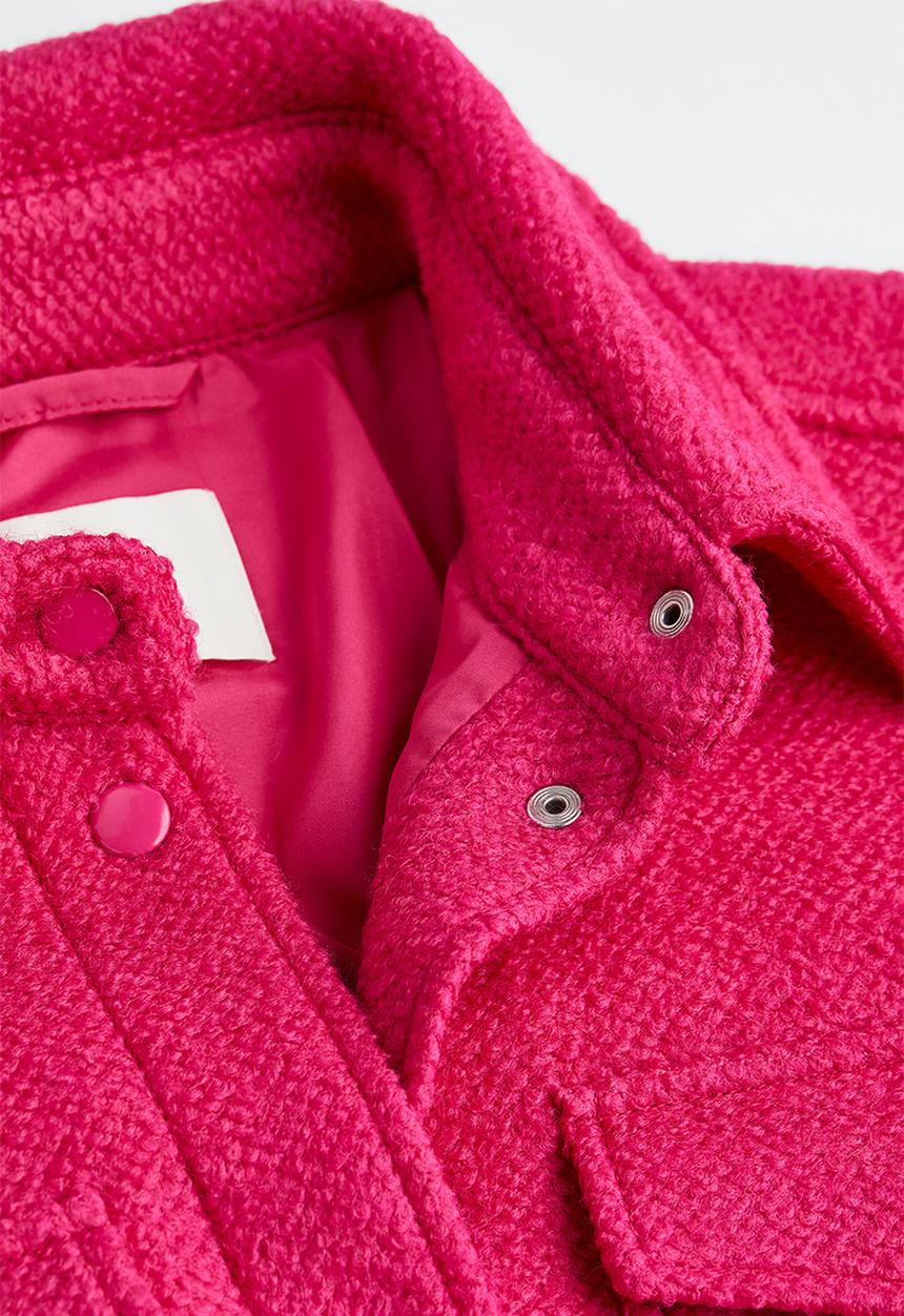 H&M - Wool-blend shacket - cerise