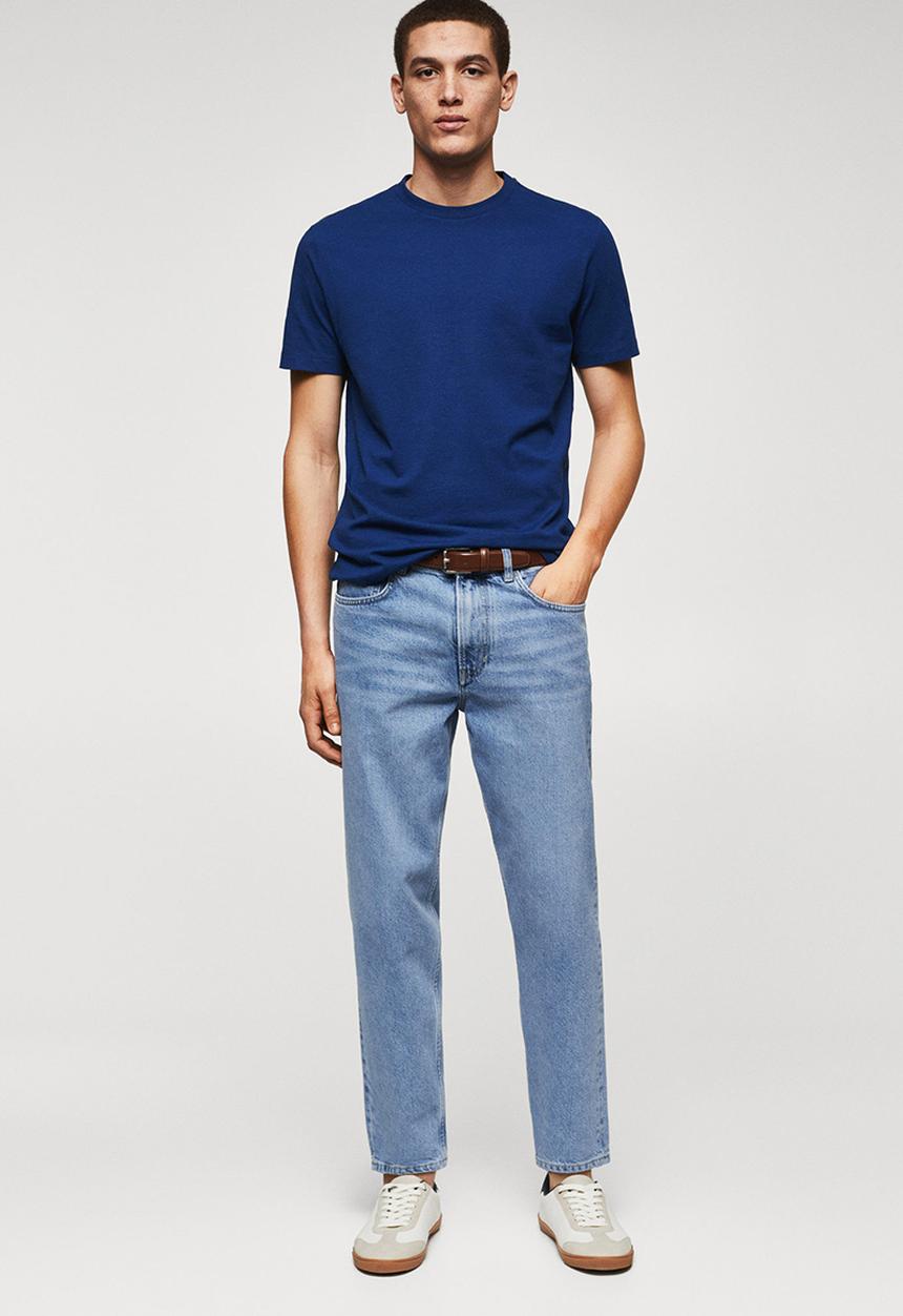 MANGO - T-shirt cherlo - blue