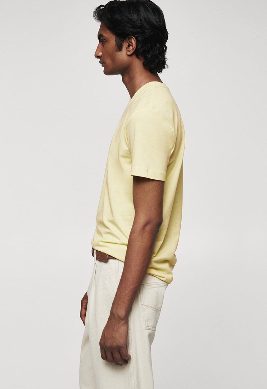 MANGO - T-shirt chelsea-h - pastel yellow