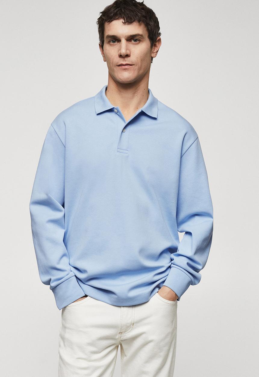 MANGO - Polo shirt peteb - sky-blue