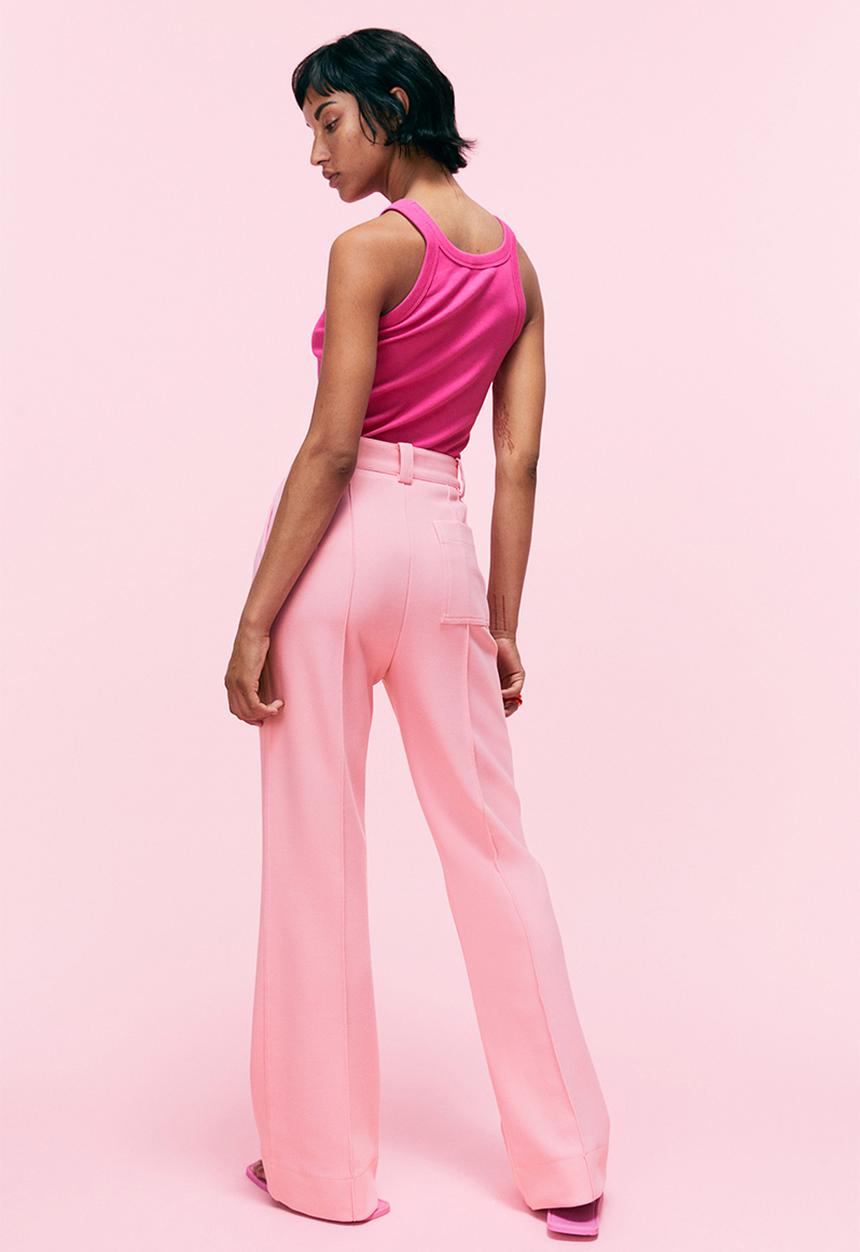 H&M - Tailored trousers - light pink 