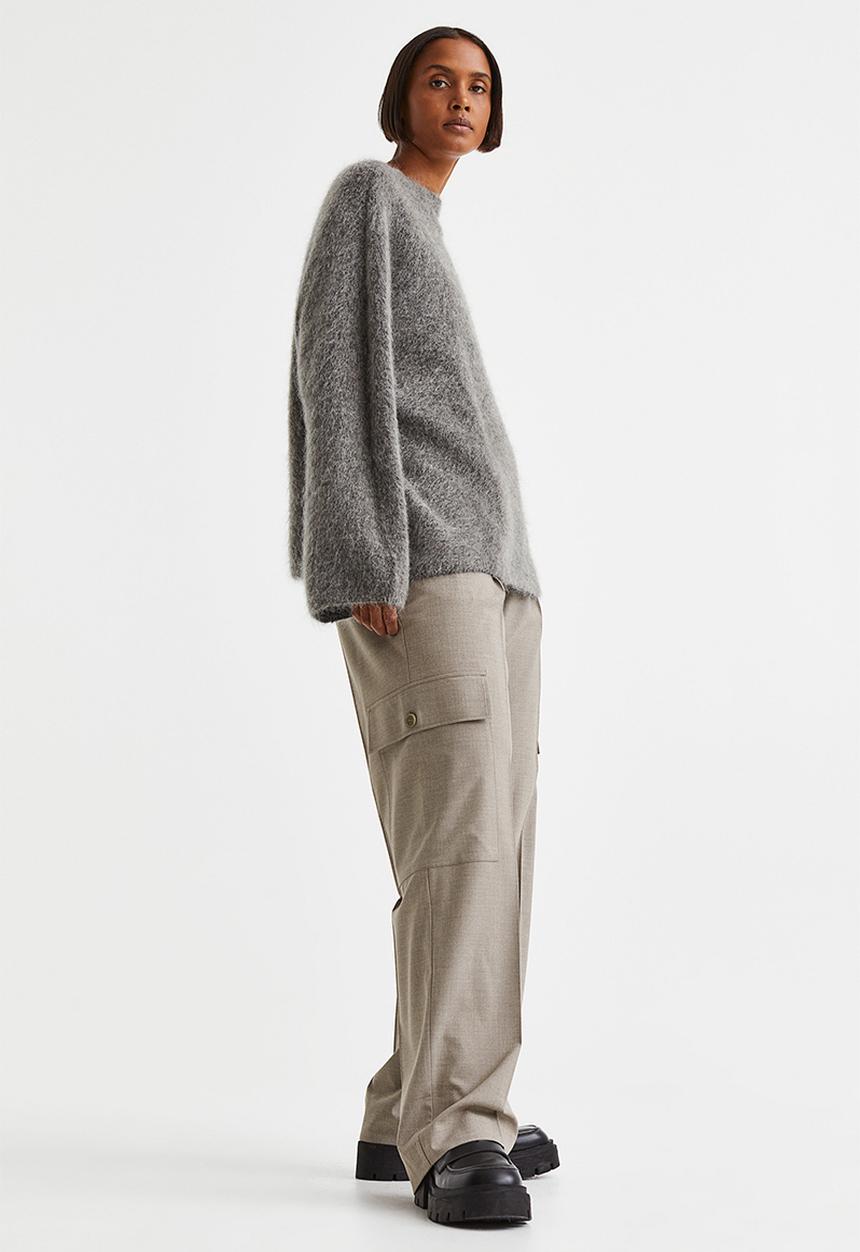 H&M - Straight cargo trousers - beige
