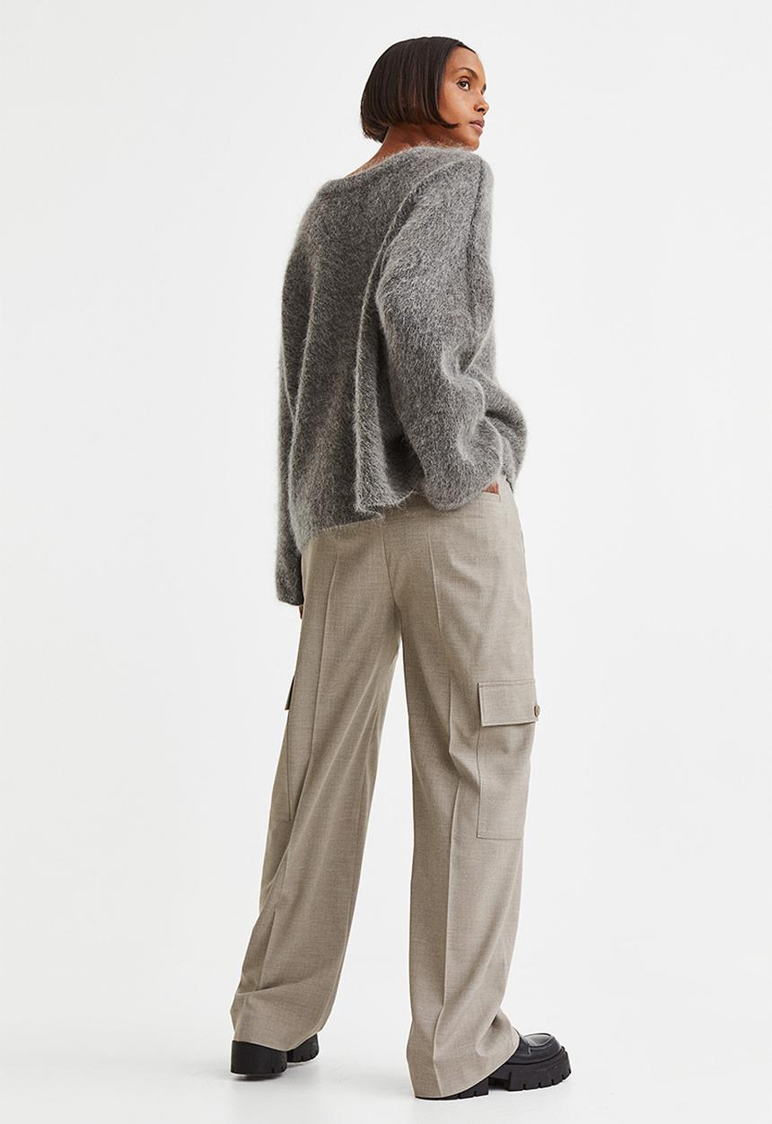 H&M - Straight cargo trousers - beige