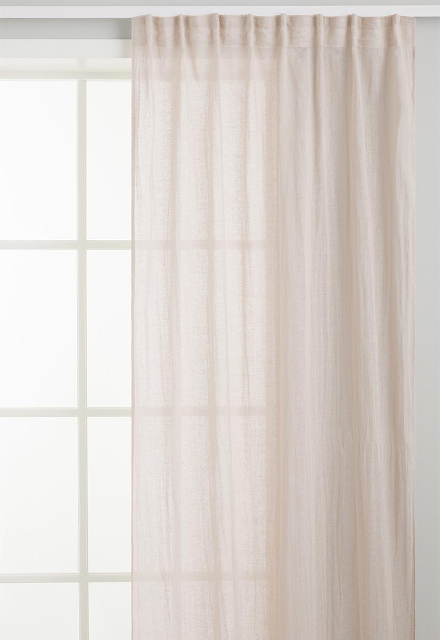 H&M - 2-pack multiway linen-blend curtains - light beige