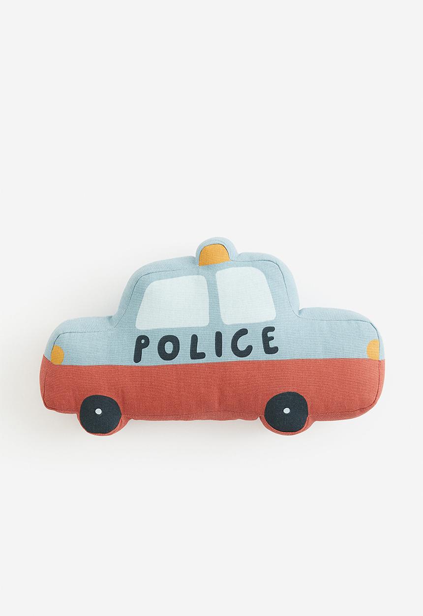 H&M - Police car cushion -  light blue/car 