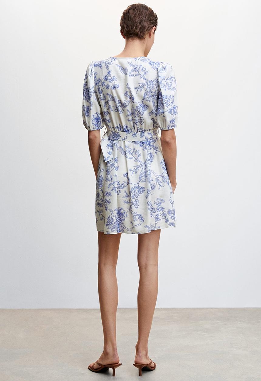 MANGO - Dress jean - light beige