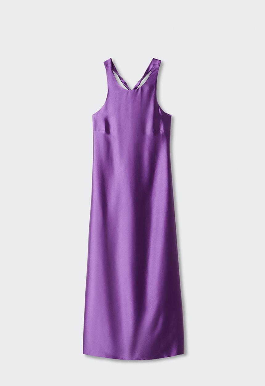 MANGO - Dress spring - mid purple