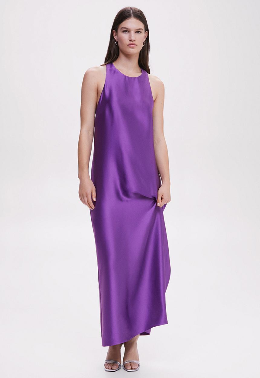 MANGO - Dress spring - mid purple