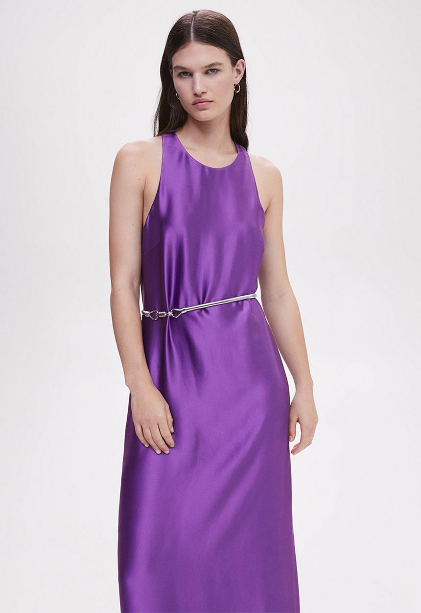 MANGO - Dress spring - mid purple