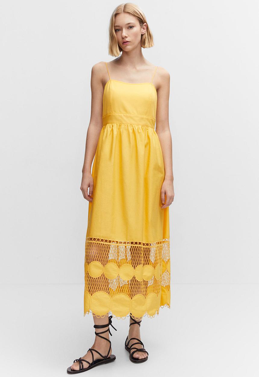 MANGO - Dress borris - yellow