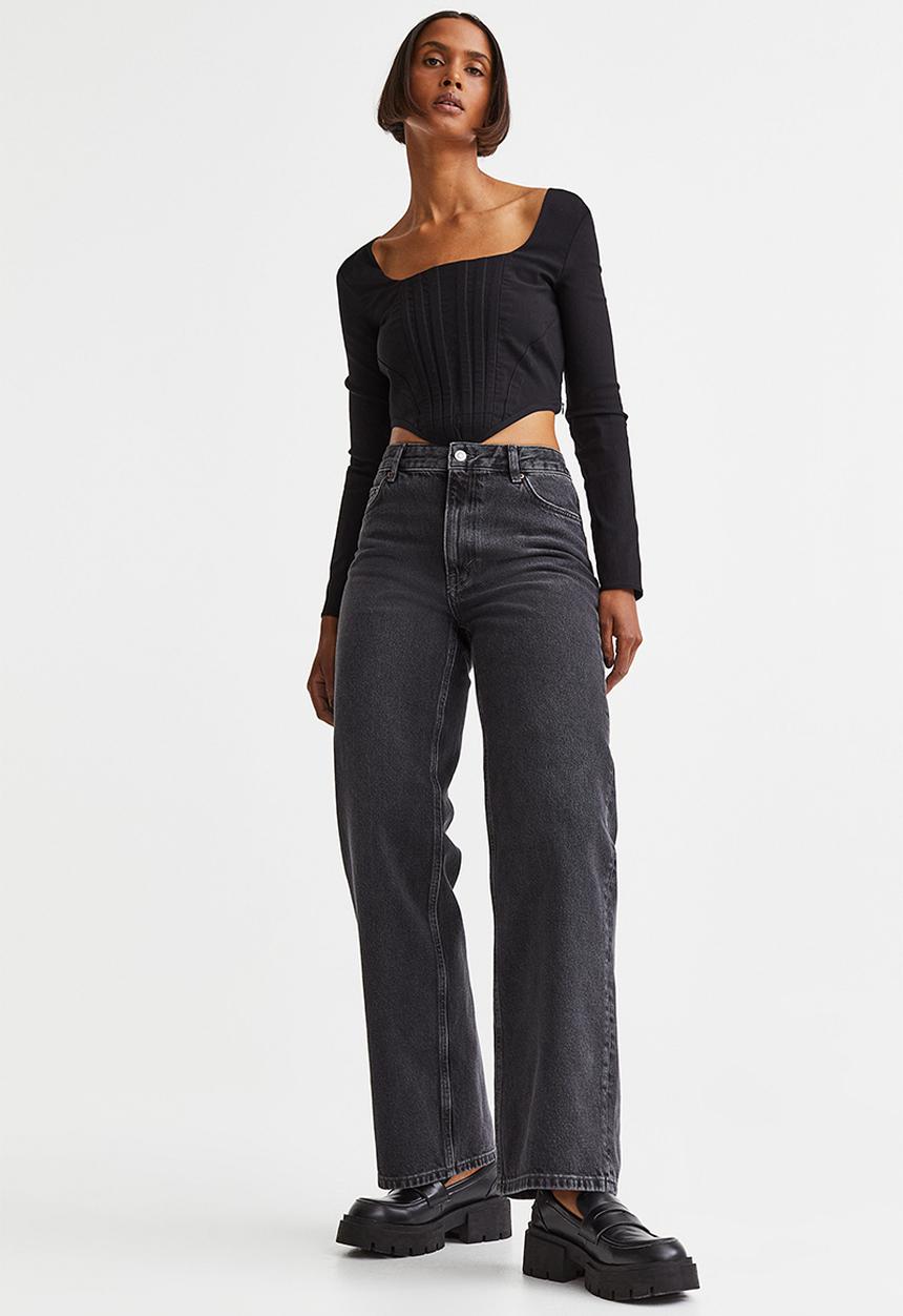 H&M - Straight regular jeans - dark grey