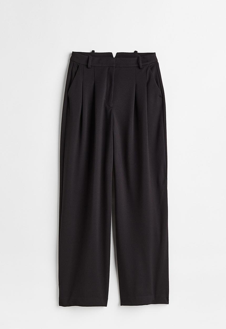 H&M - Tailored jersey trousers - black