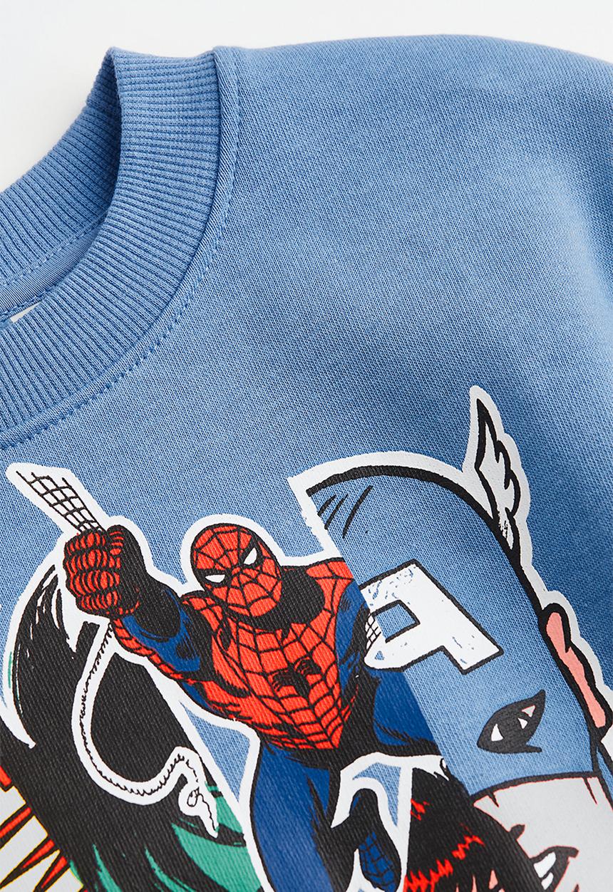 H&M - Oversized printed sweatshirt - blue/marvel comics