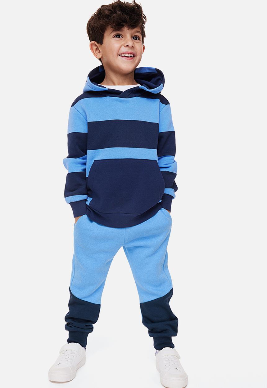 H&M - Joggers - blue/block-coloured