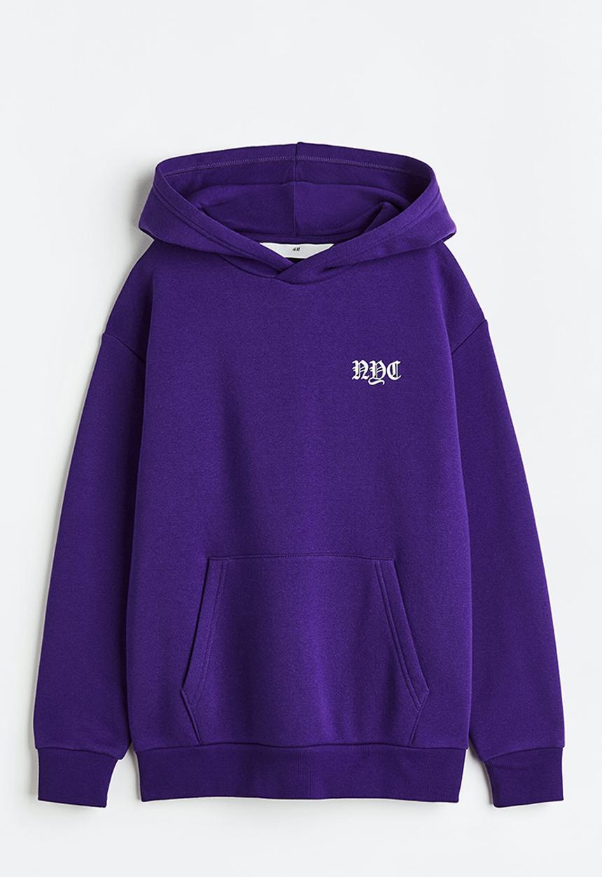 H&M - Oversized hoodie - purple/nyc 