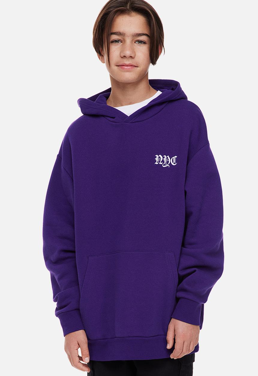H&M - Oversized hoodie - purple/nyc 