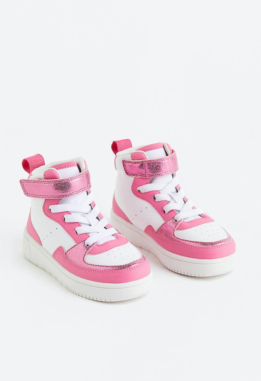 H&M - Hi-top trainers - pink/white