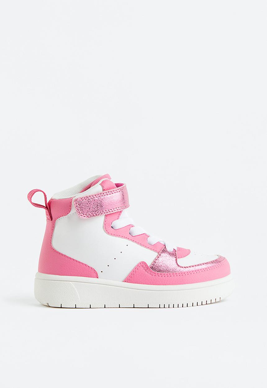 H&M - Hi-top trainers - pink/white