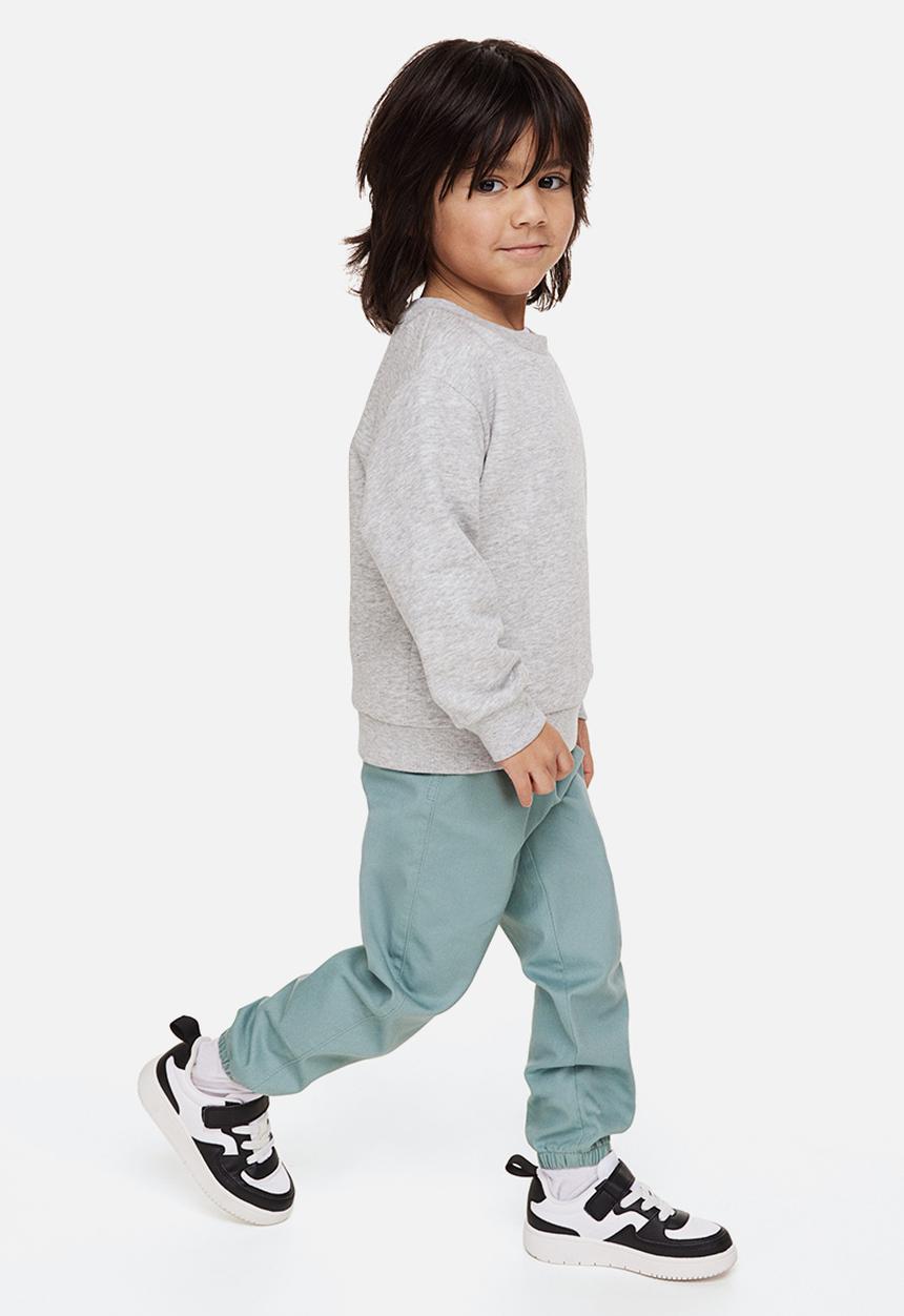 H&M - 3-pack twill joggers - denim blue/light turquoise