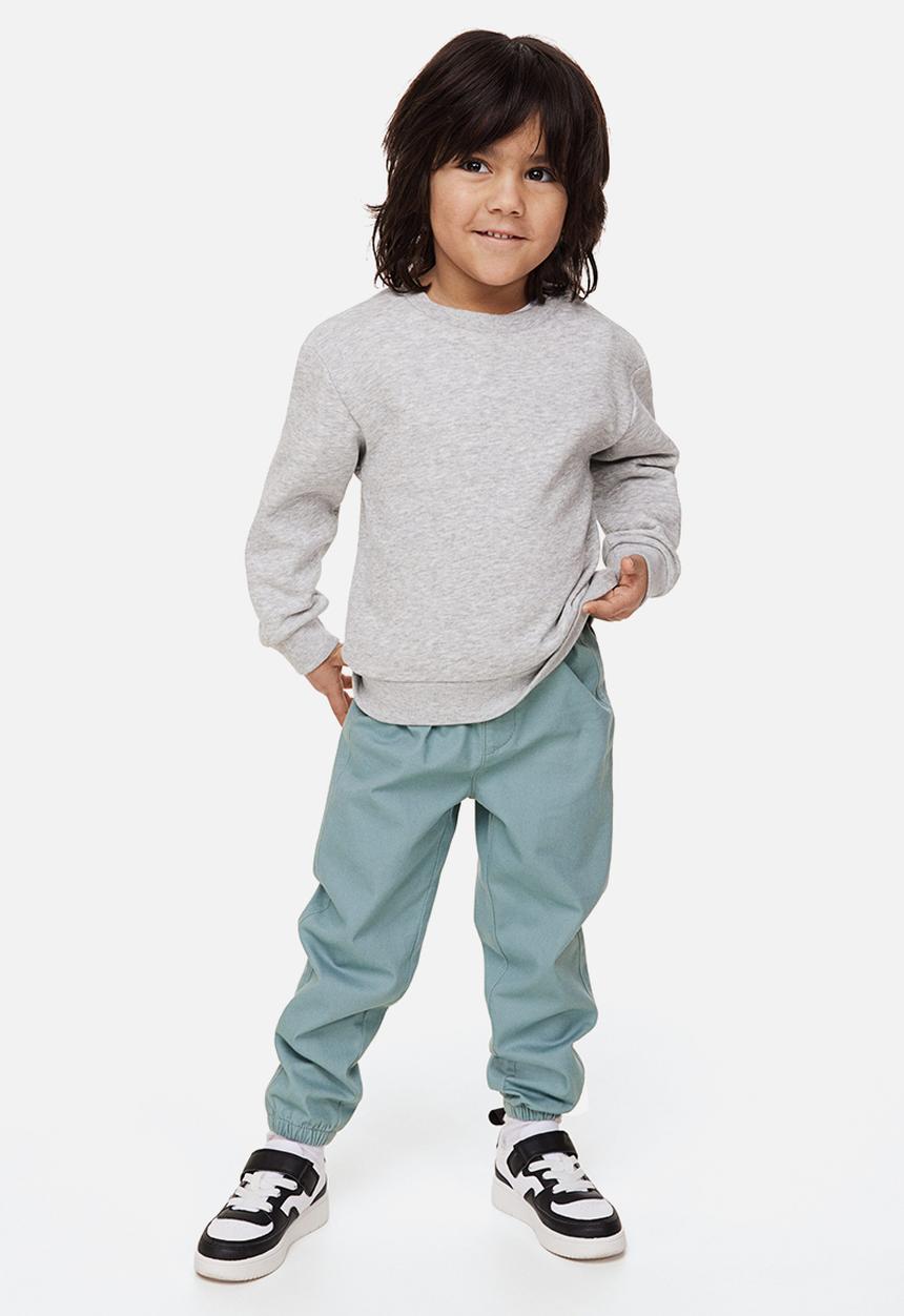 H&M - 3-pack twill joggers - denim blue/light turquoise